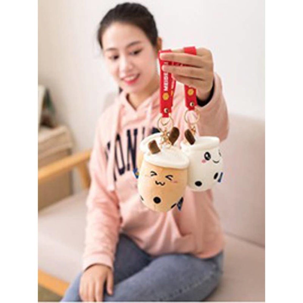Boba Keychains 3pcs set Cute Cup Shape Plushies Adorable - Picture 8 of 8